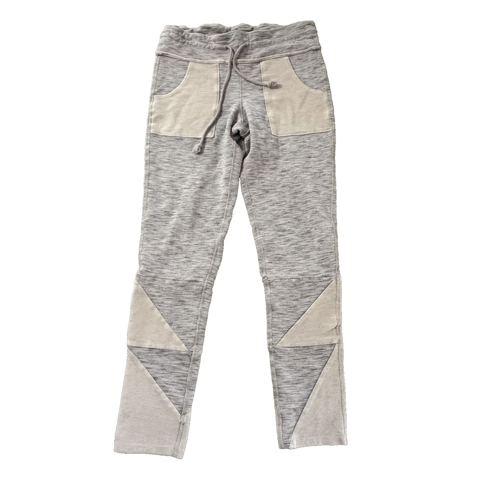Rare Free People Movement Women's Size‎ Large Gray Colorblock Kyoto Joggers